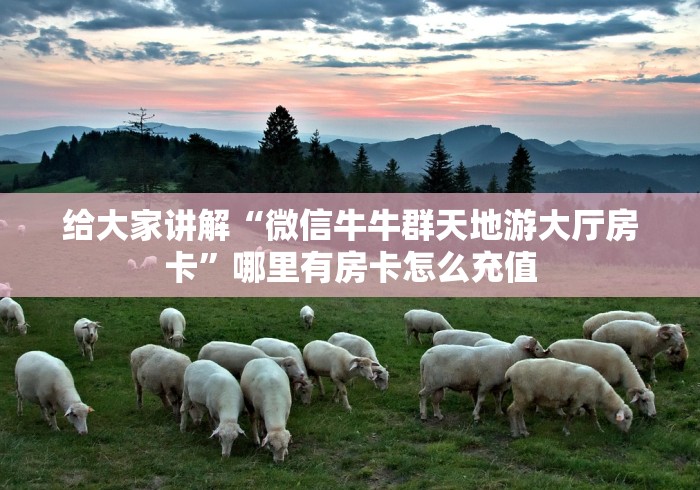 给大家讲解“微信牛牛群天地游大厅房卡”哪里有房卡怎么充值